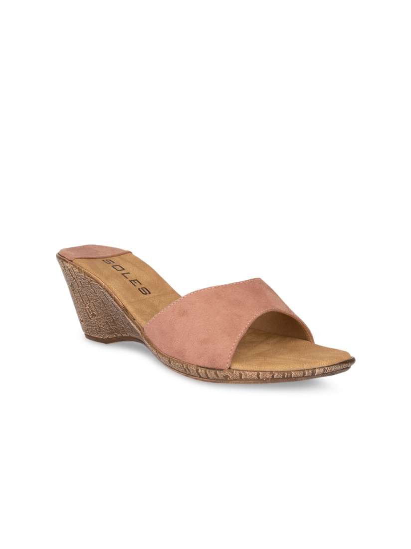 Buy SOLES Women Pink Solid Wedges Heels for Women 10942710 Myntra