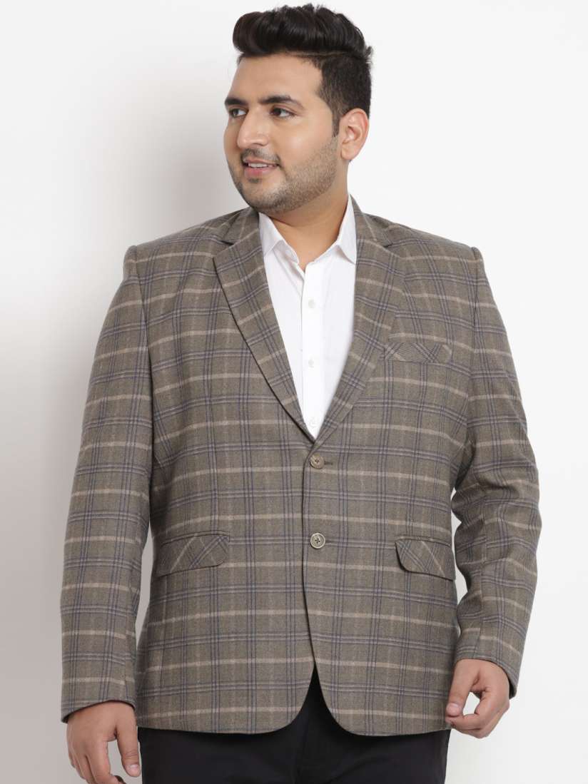 Plus size khaki blazer sale
