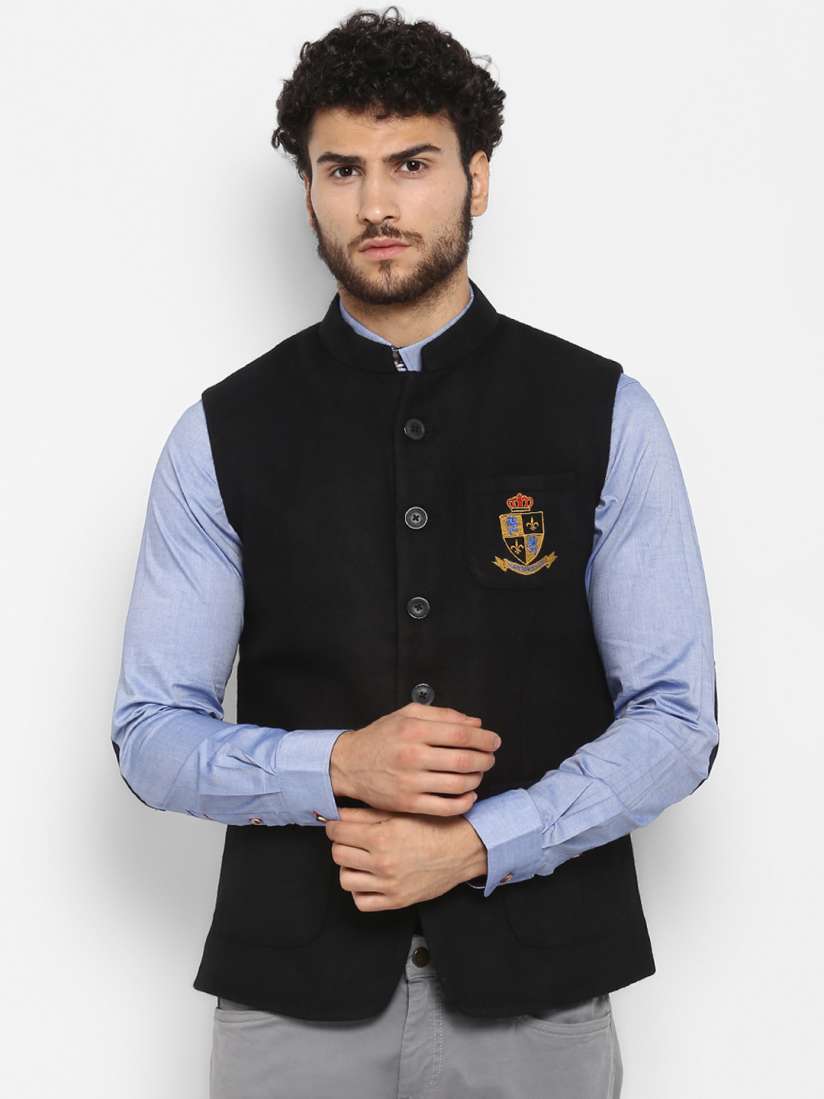 Buy Red Tape Men Black Solid Nehru Jacket Nehru Jackets for Men 10954704 Myntra