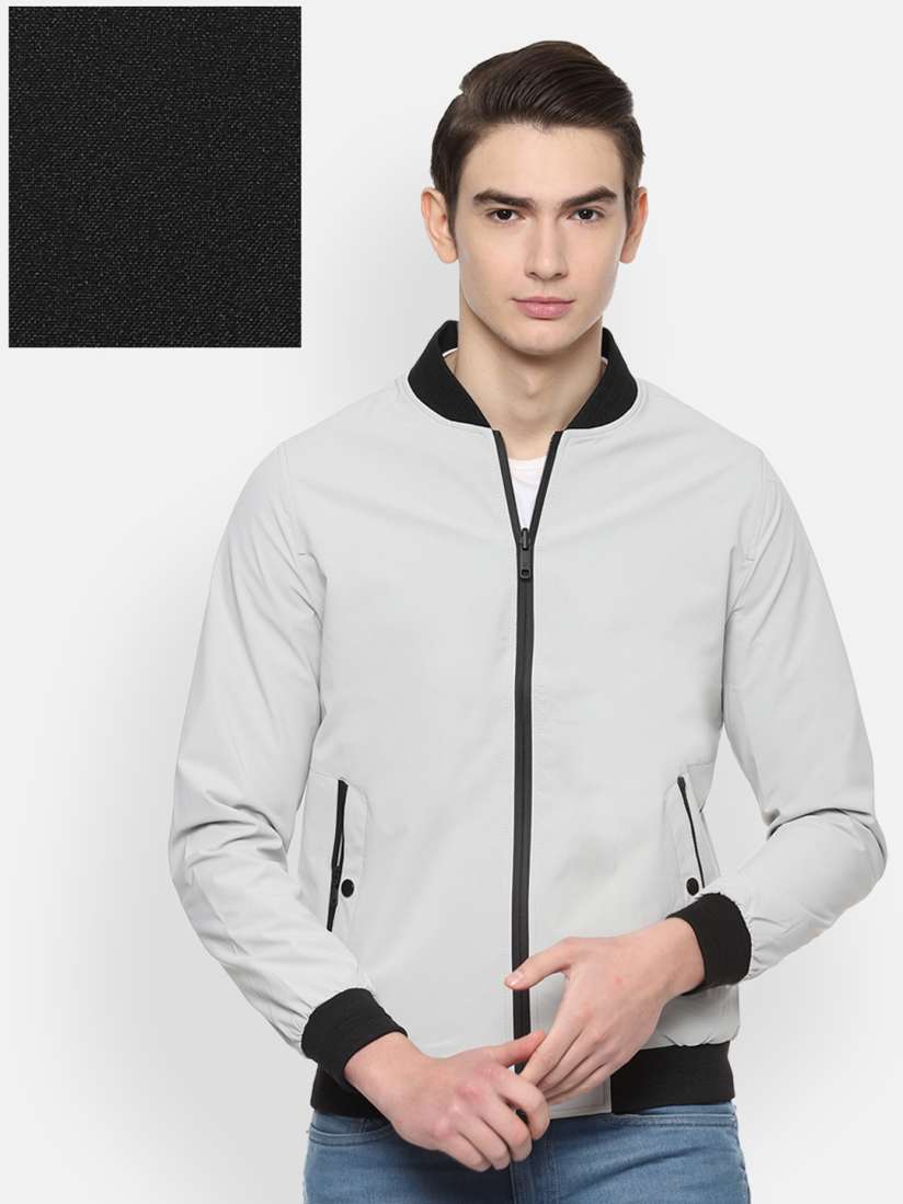 Buy Van Heusen Sport Men Black Solid Reversible Jacket Jackets for Men 10955204 Myntra