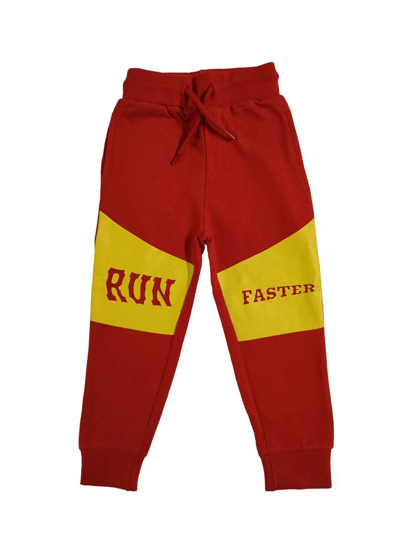 Buy KiddoPanti Boys Red Yellow Colourblocked Joggers Track Pants for Boys 11154646 Myntra