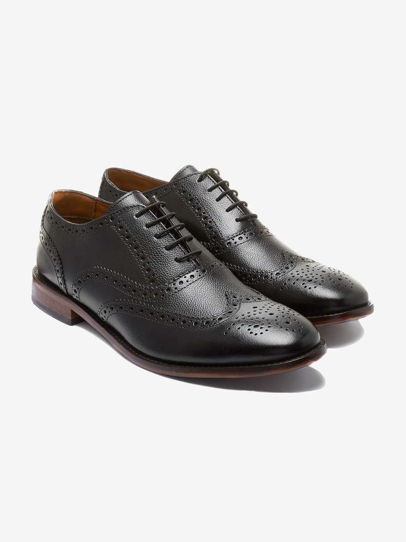 Buy next Men Black Formal Leather Brogues Formal Shoes for Men 11160532 Myntra