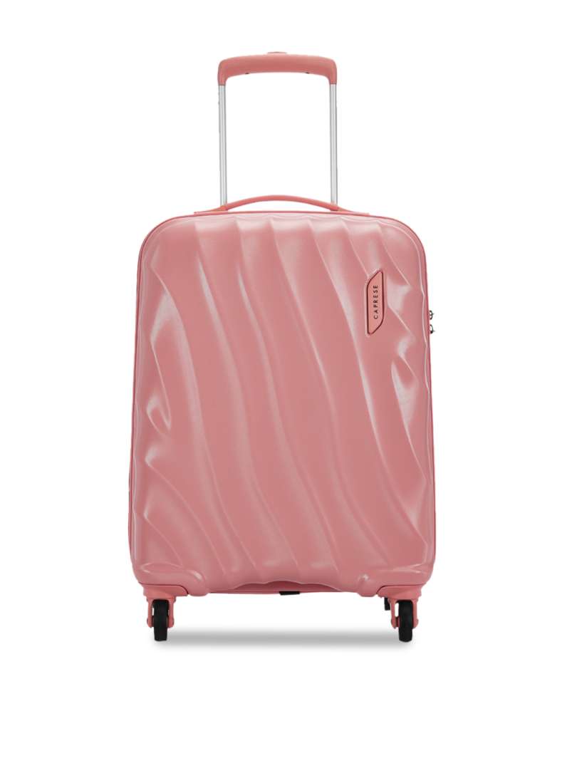 Buy Caprese Unisex Peach Coloured Solid GEORGIA Hard Sided Cabin Trolley Suitcase Trolley Bag for Unisex 11169912 Myntra