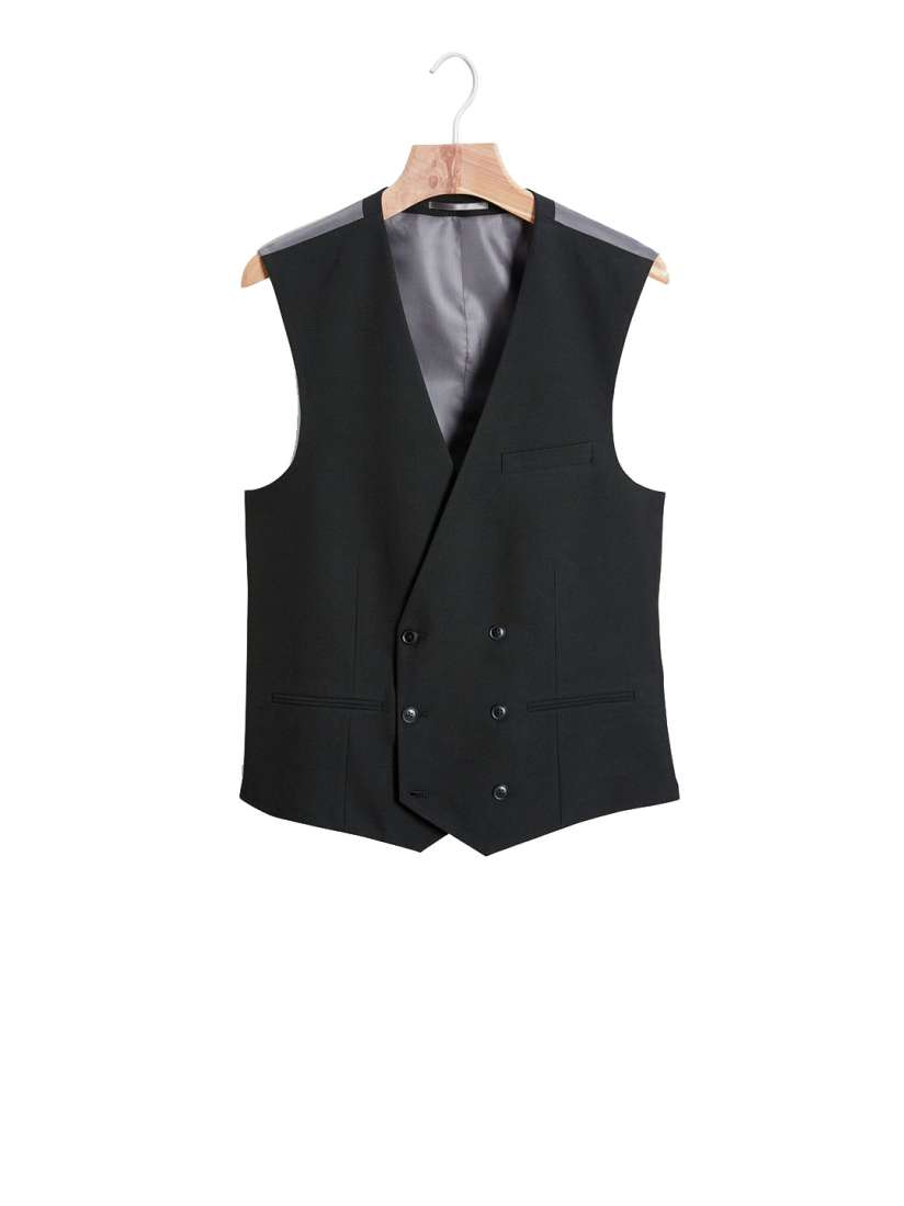 Buy next Men Black Grey Solid Double Breasted Waistcoat Waistcoat for Men 11167128 Myntra