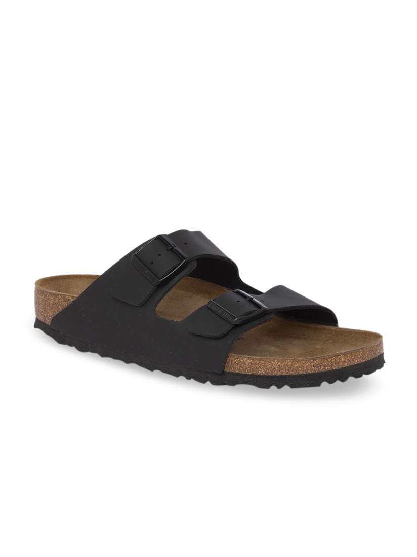 Buy Birkenstock Arizona Black Narrow Width Birko Flor Two Strap Sandals Sandals for Unisex 11198556 Myntra