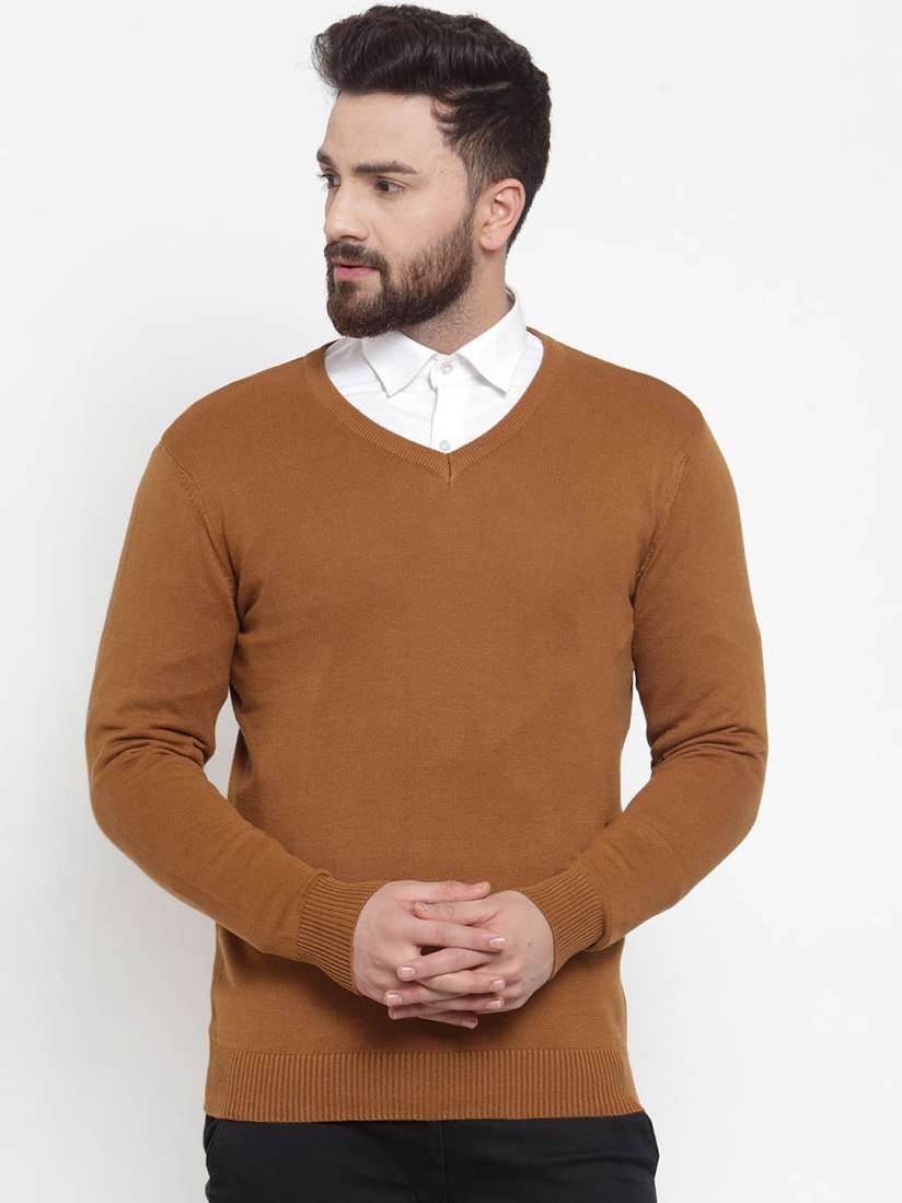 Buy ARMISTO Men Tan Brown Solid Pullover Sweater Sweaters for Men 11218098 Myntra