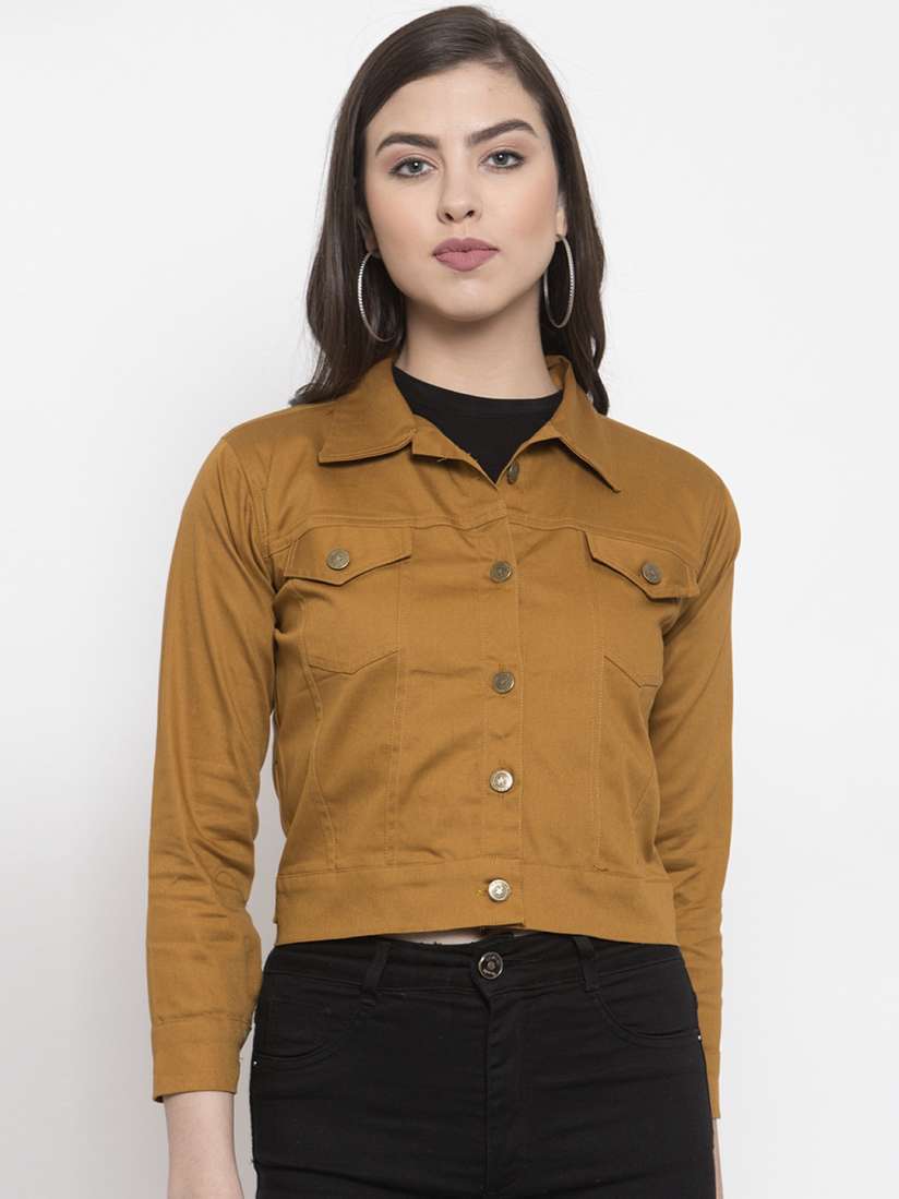 Mustard denim jacket womens online