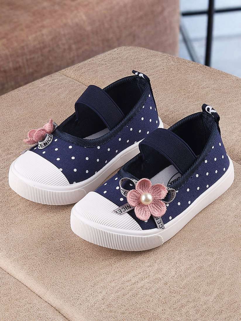 Buy Walktrendy Girls Navy Blue White Embellished Slip On Sneakers Casual Shoes for Girls 11227968 Myntra
