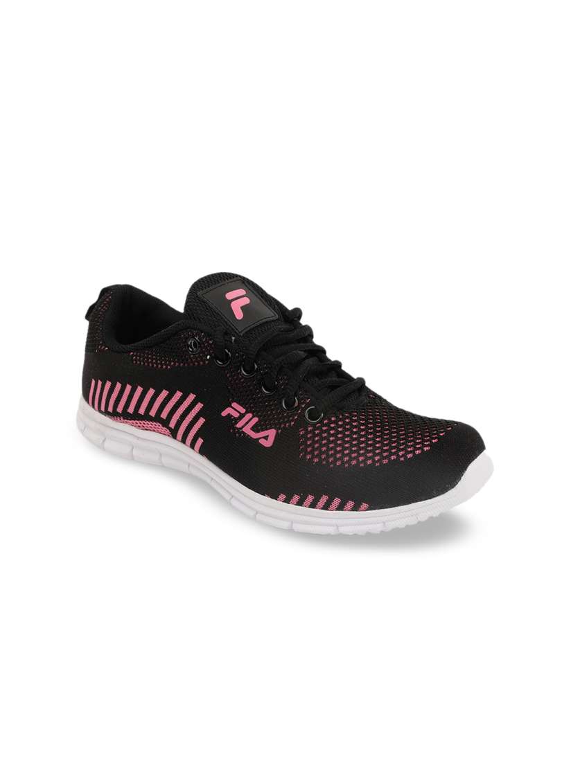 Fila shoes black and pink clearance