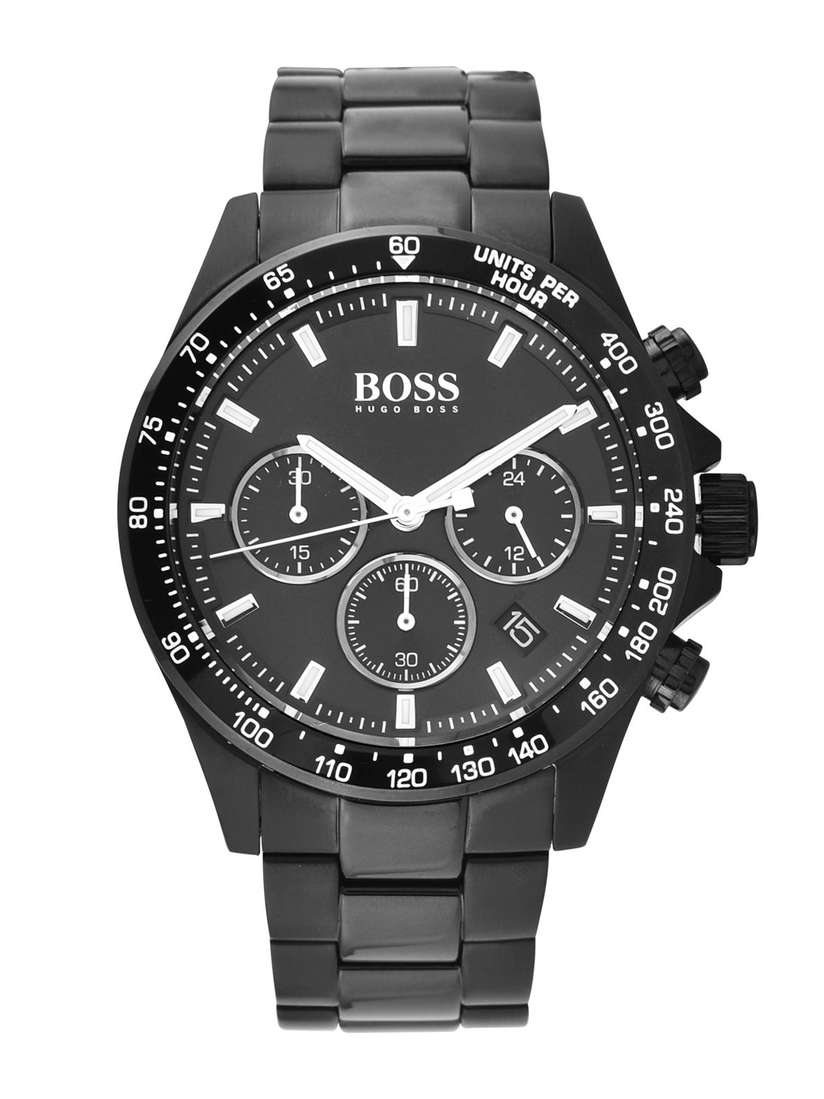 BOSS Men's Modern Leather Belt - Classic Black 1 Inch Dress Belt