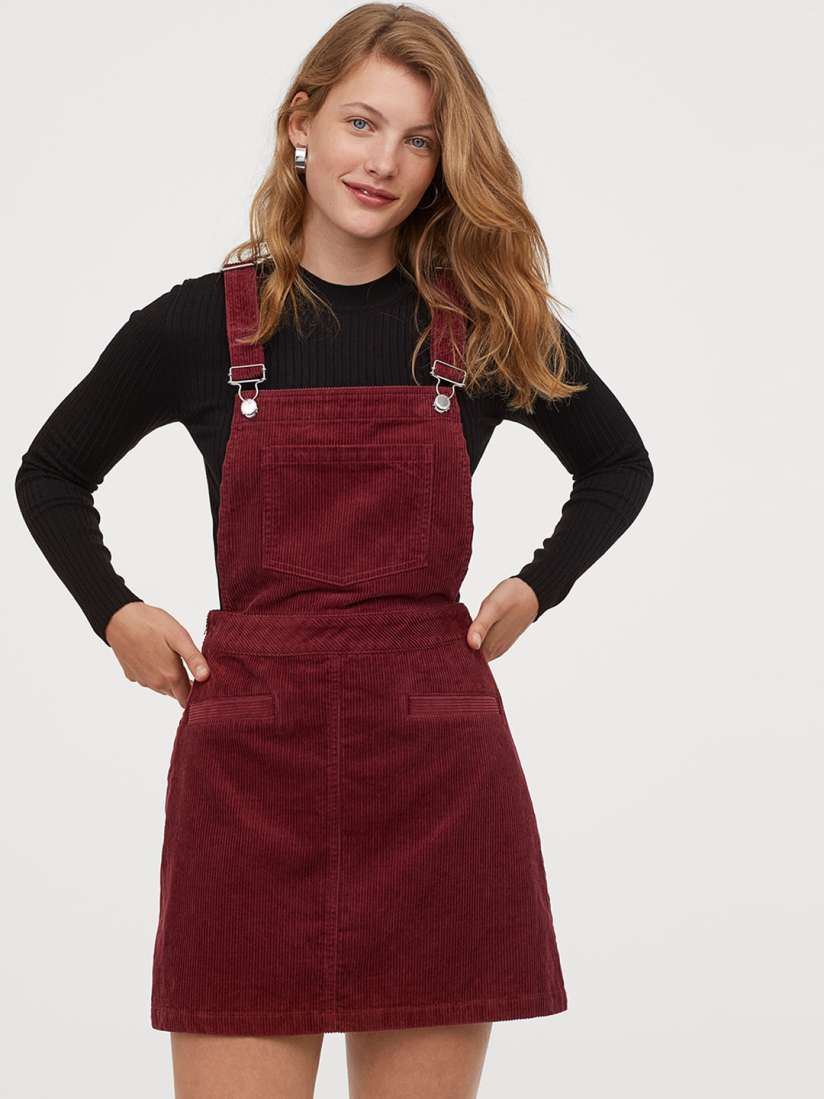 Maroon dungaree dress new arrivals