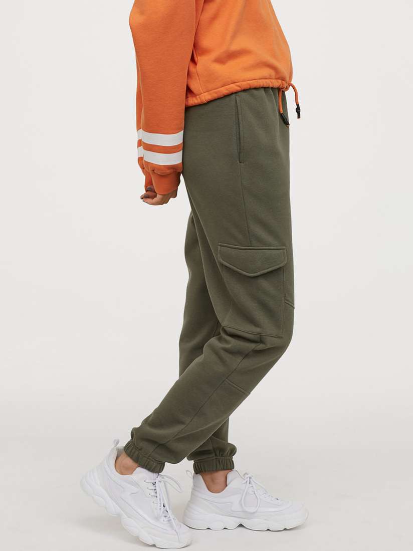 Olive green joggers h&m online