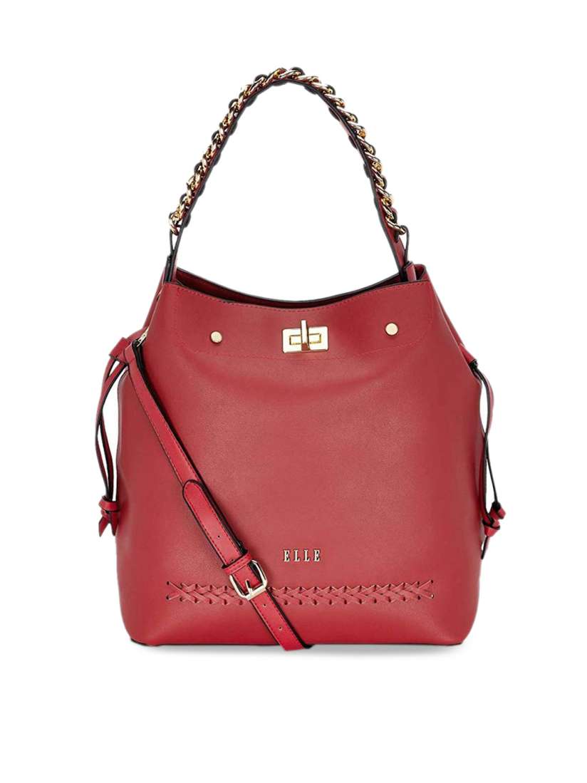 Buy ELLE Red Solid Handheld Bag Handbags for Women 11122620 Myntra