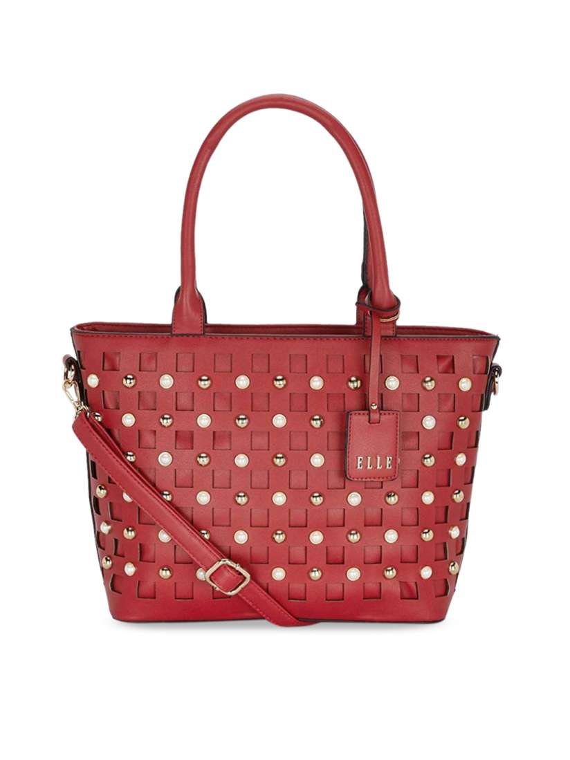 Buy ELLE Red Embellished Handheld Bag Handbags for Women 11122606 Myntra