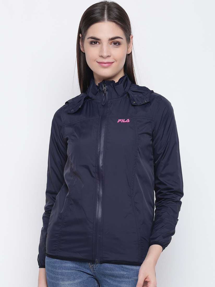 Navy blue fila jacket cheap