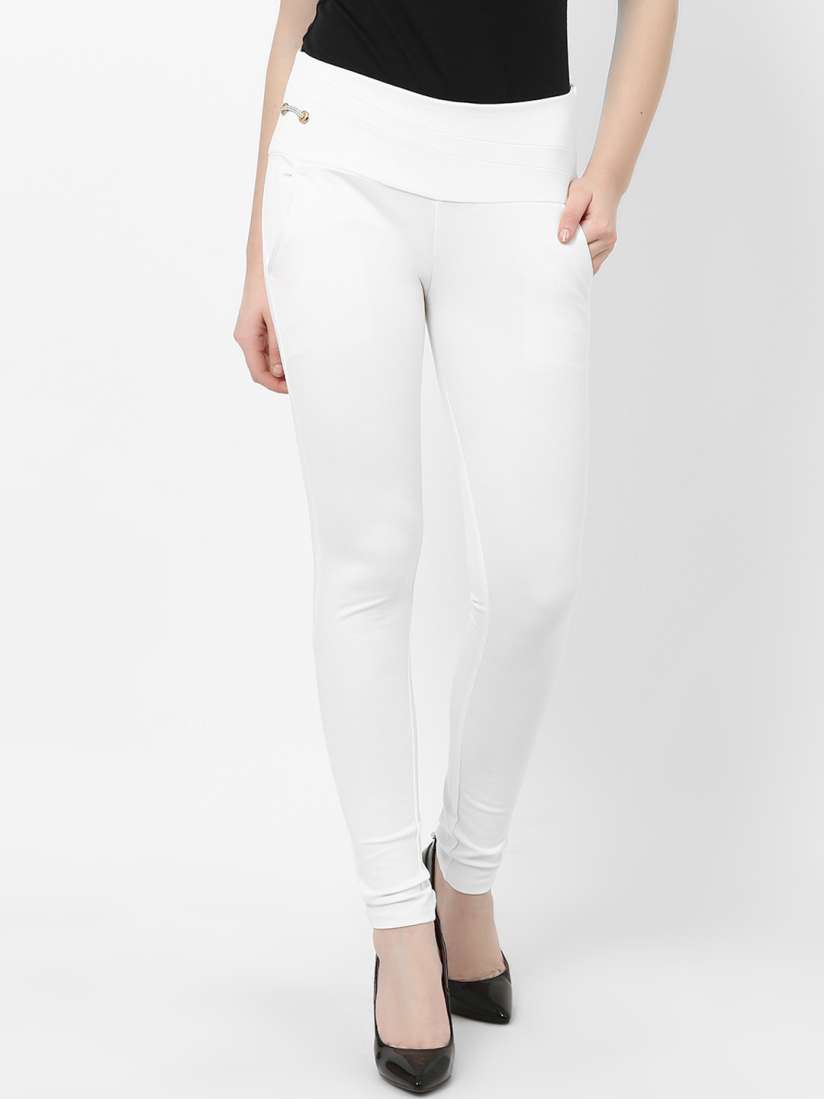 White jeggings myntra new arrivals
