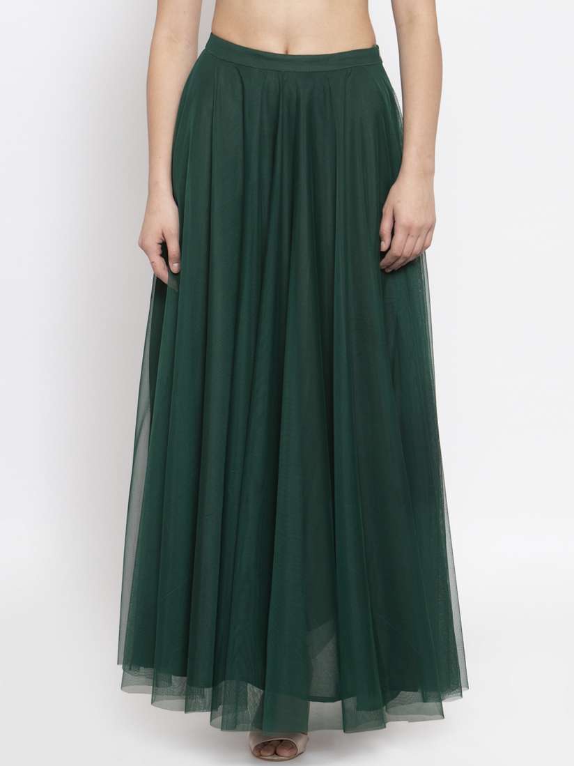 Green net maxi skirt shop