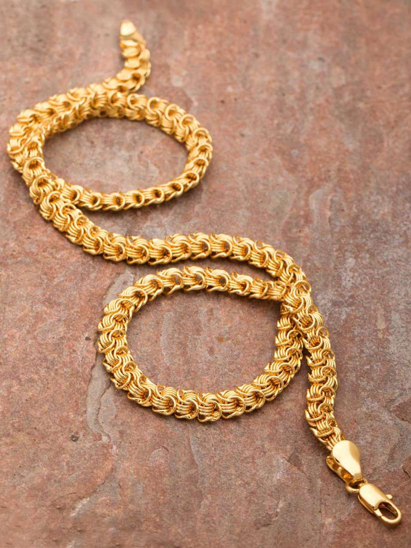 Buy Dare by Voylla Men Gold Plated Brass Handcrafted Chain Necklace and Chains for Men 8707893 Myntra