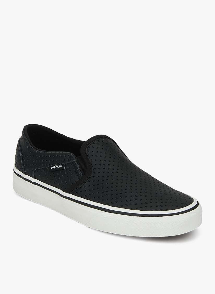 Vans asher leather slip on online