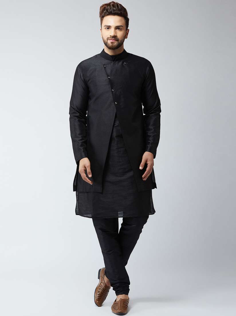 Myntra black kurta deals