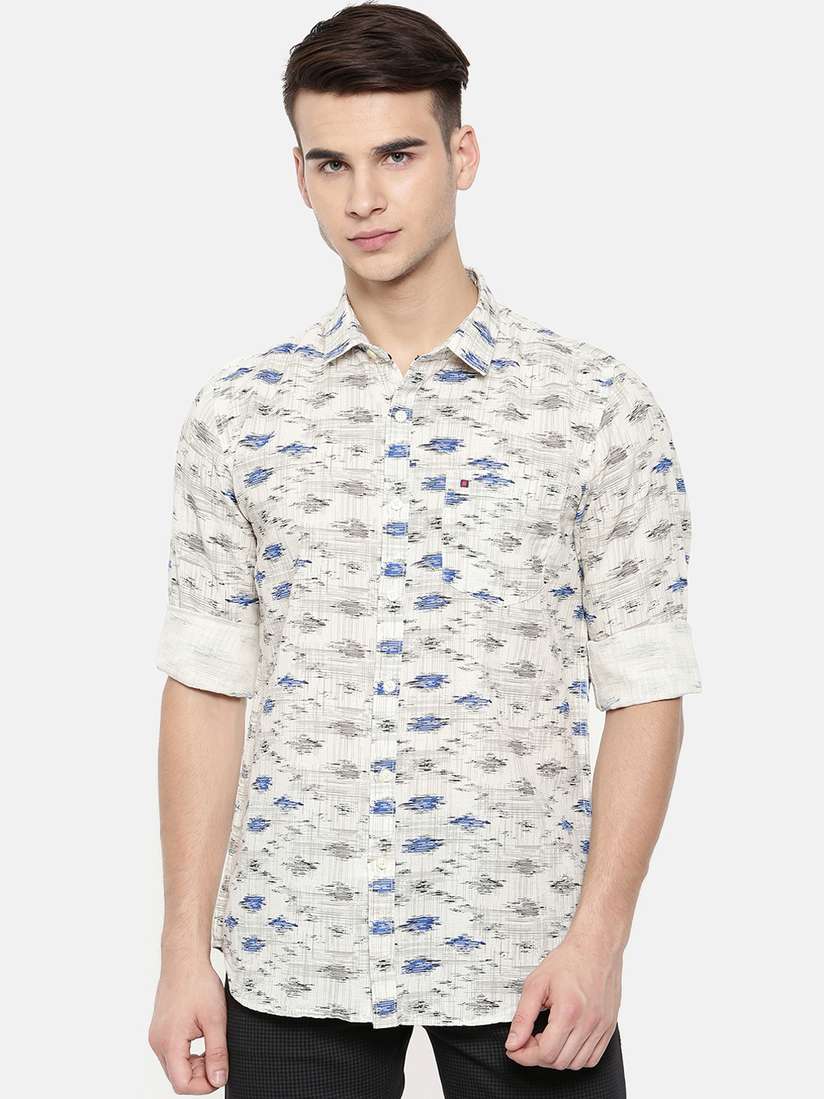 Printed Shirt Cool Colors Casual Shirts Floura Men Printed Casual