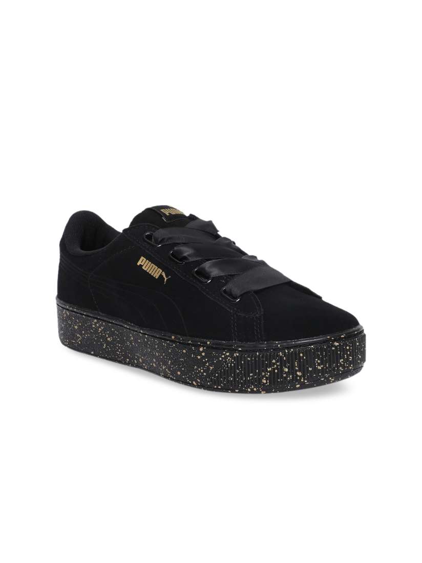 Buy Puma Women Black Puma Vikky Platform Ribbon Dots Sneakers 36681501 Casual Shoes for Women 9080707 Myntra