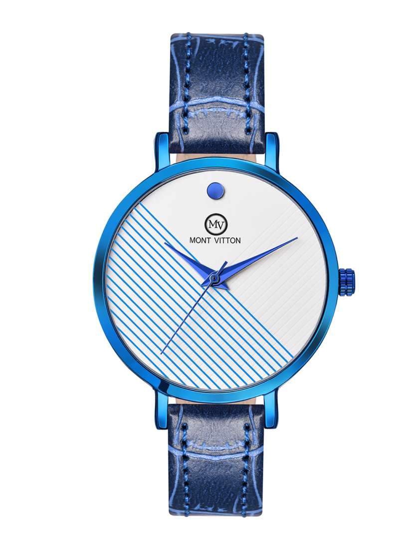 Buy MONTVITTON Women White Blue Analogue Watch MV11041 Watches for Women 9357443 Myntra