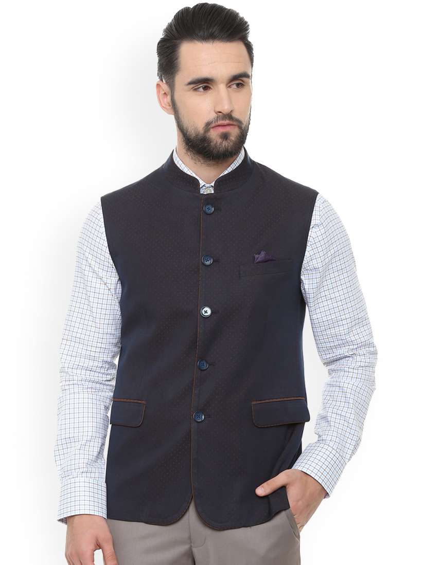Van heusen nehru jacket sale