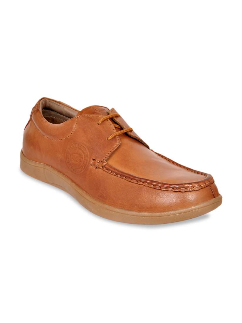Buy Allen Cooper Men Tan Brown Leather Formal Derbys Formal Shoes for Men 9620475 Myntra