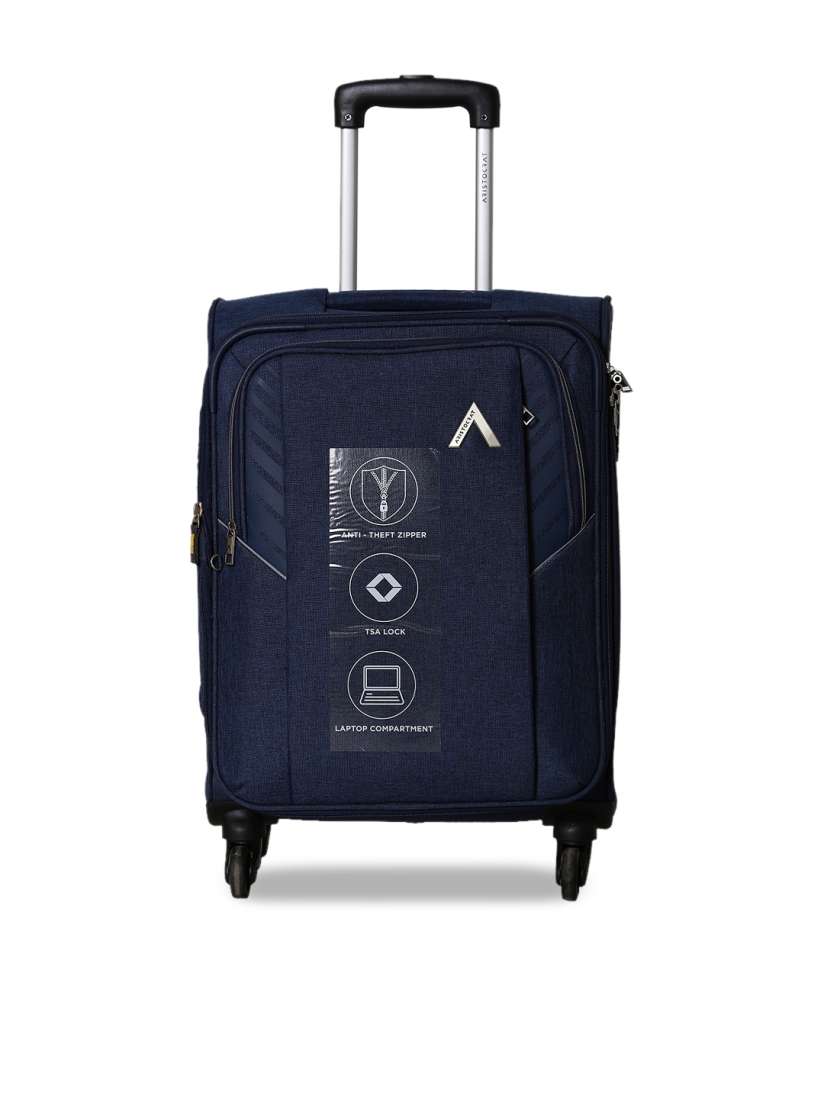 Buy Aristocrat Blue Solid Cabin Trolley Bag Trolley Bag for Unisex 9729461 Myntra