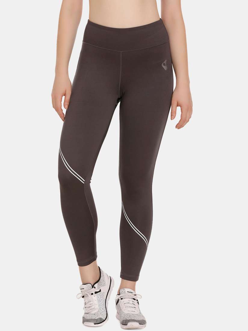 Buy Zelocity by Zivame Women Grey Solid Skinny Fit Tights Tights for Women 9791091 Myntra