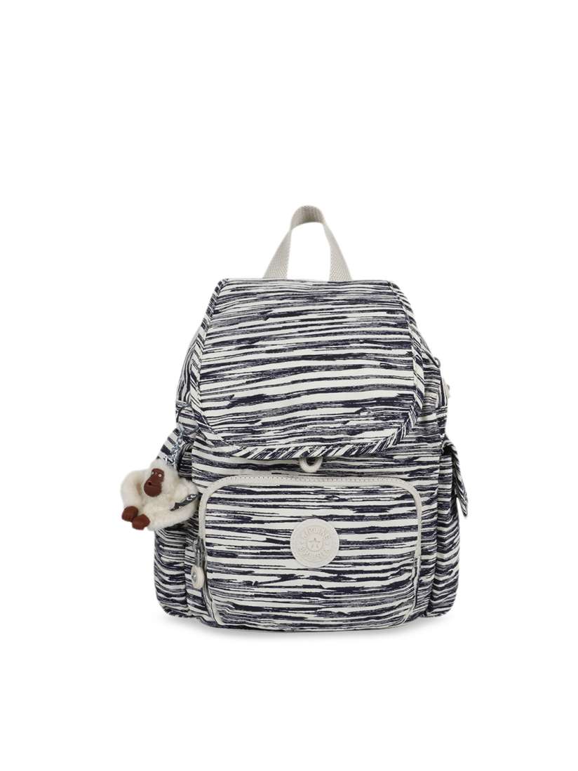 Kipling black and white backpack store