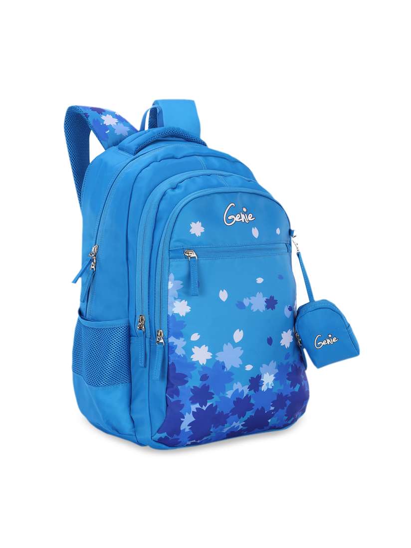 Buy Genie Girls Blue Printed 15 inches Small Backpack with Zip Pouch Backpacks for Girls 9862725 Myntra