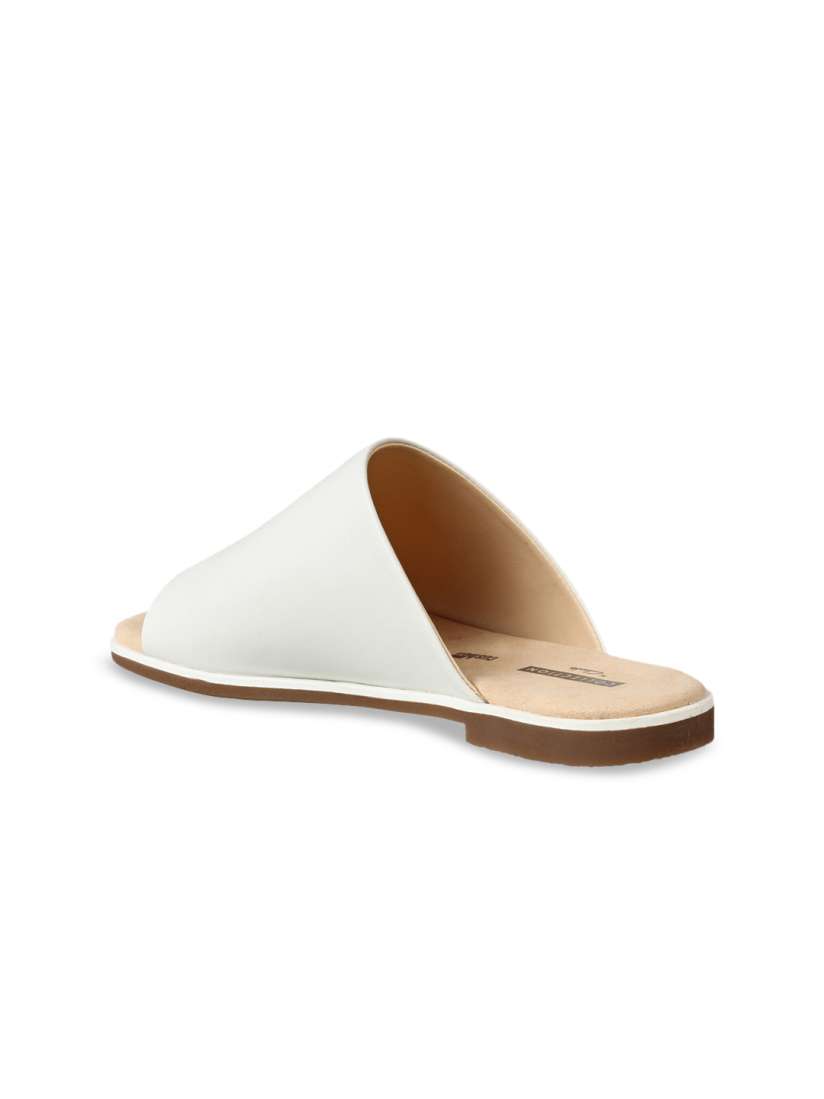 Clarks white flats shop