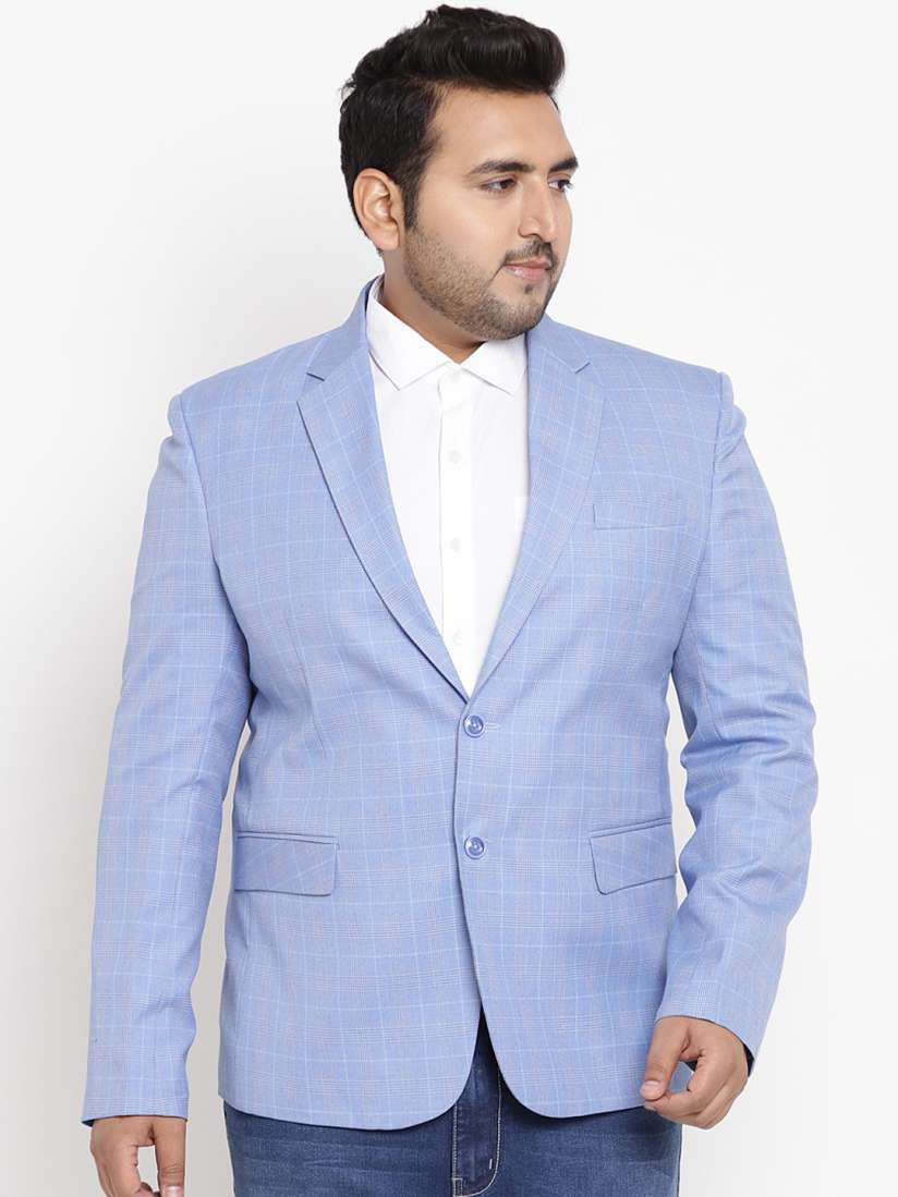 Plus size checked blazer new arrivals