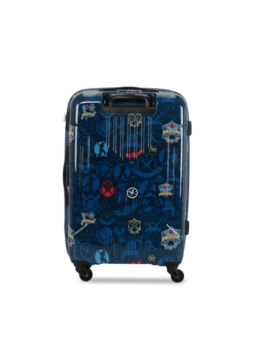 Buy AMERICAN TOURISTER Navy Blue Printed Hard Sided Large Trolley Bag Trolley Bag for Unisex 9870081 Myntra