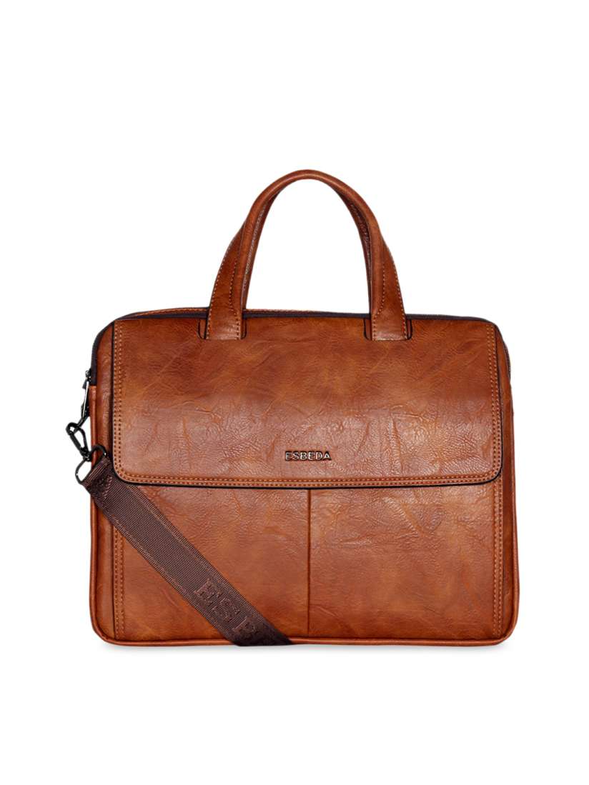 Buy ESBEDA Unisex Tan Brown Laptop Bag Laptop Bag for Unisex 9972427 Myntra
