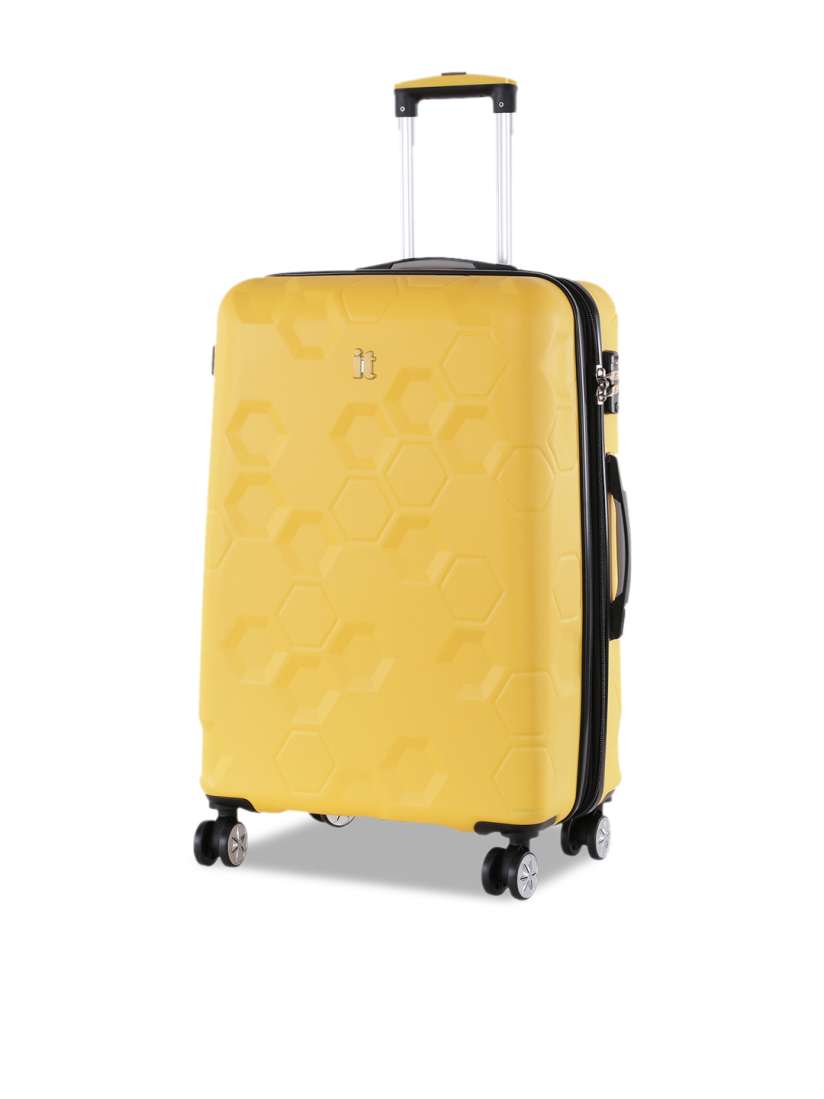 Buy IT Luggage Yellow Textured Hexa Medium Trolley Suitcase Trolley Bag for Unisex 10021095 Myntra