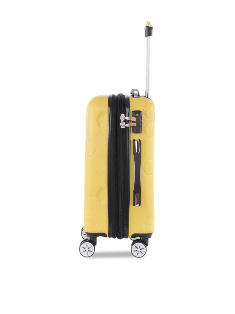 Buy IT Luggage Yellow Textured Hexa Cabin Trolley Suitcase Trolley Bag for Unisex 10021073 Myntra