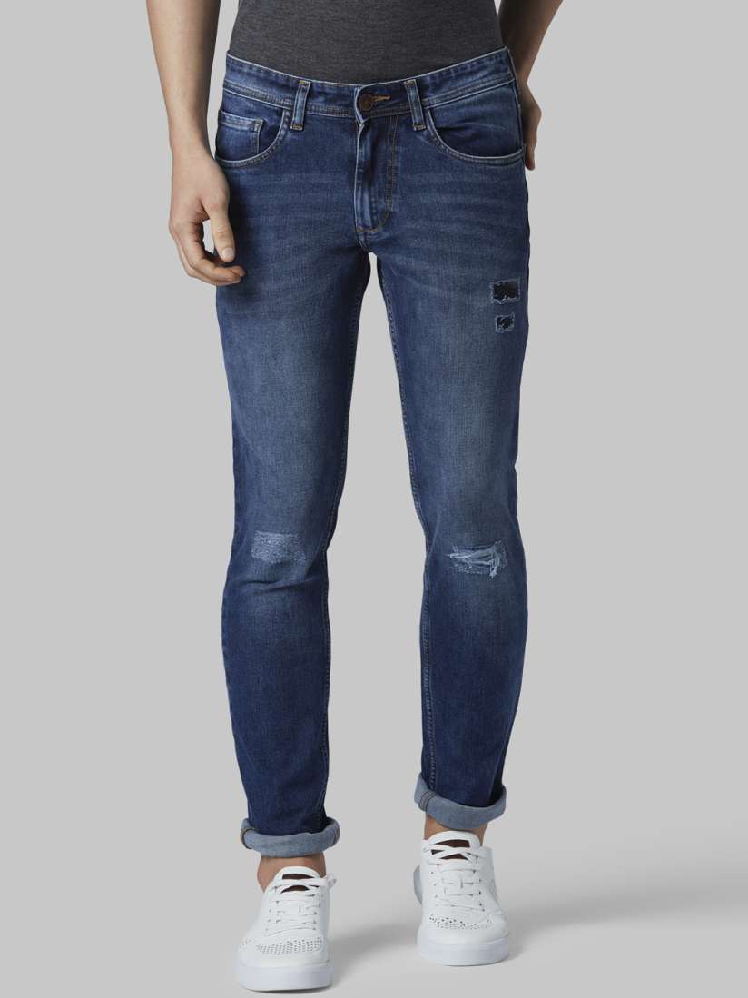 Buy Park Avenue Men Blue Regular Fit Mid Rise Low Distress Jeans Jeans for Men 10028511 Myntra
