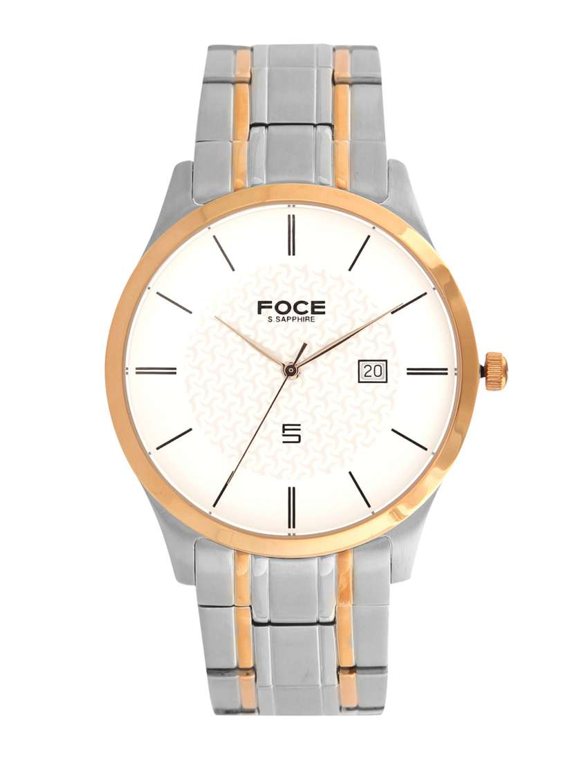 Buy FOCE Men White Silver Toned Analogue Watch F496GRM Watches for Men 10039745 Myntra