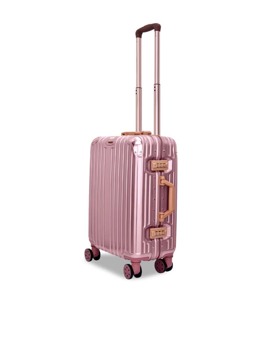 Buy Eske Rose Coloured Textured Crusader Hard Sided Cabin Trolley Bag Trolley Bag for Unisex 10167237 Myntra