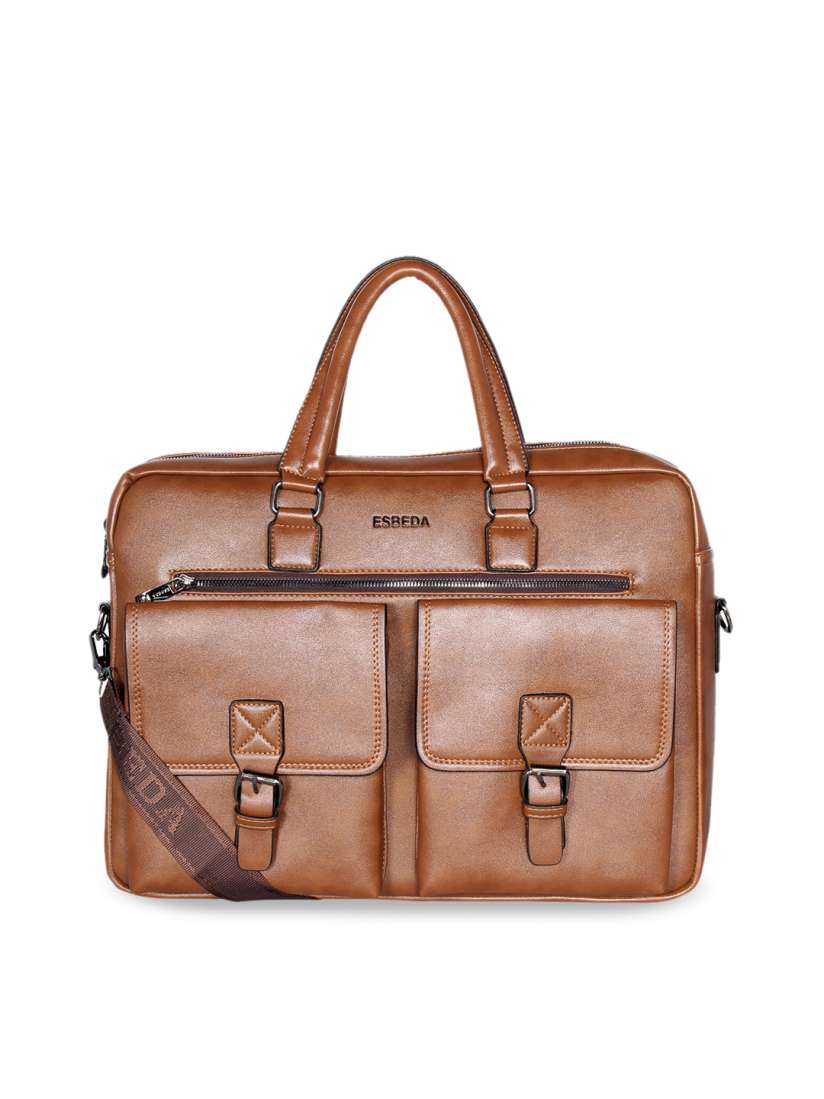 Buy ESBEDA Unisex Tan Brown Laptop Bag Laptop Bag for Unisex 9936667 Myntra