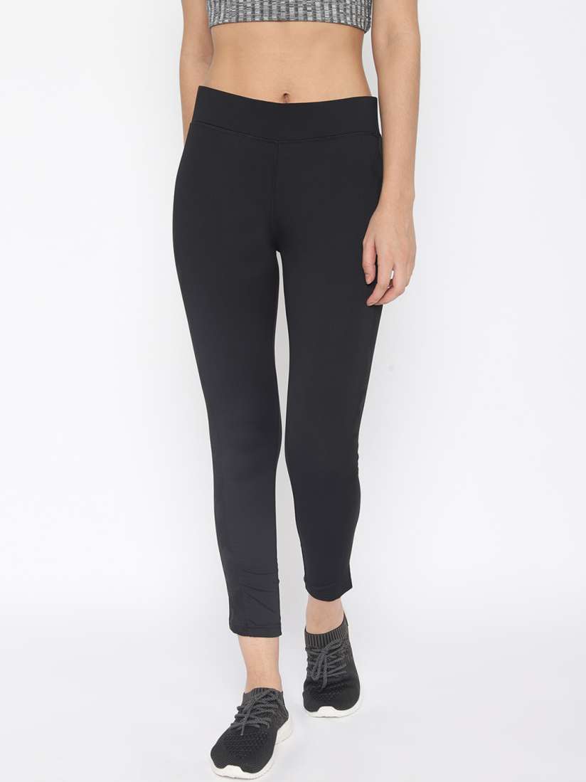Buy Newport Women Black Solid Skinny Fit Yoga Pants Tights for Women 10235903 Myntra