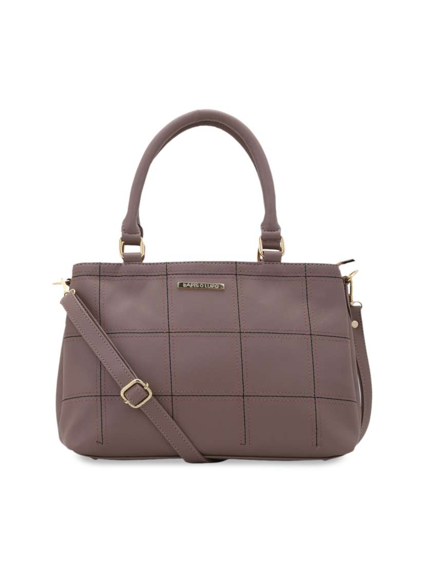 Buy Lapis O Lupo Women Peach Coloured Checked Handheld Bag Handbags for Women 10248899 Myntra