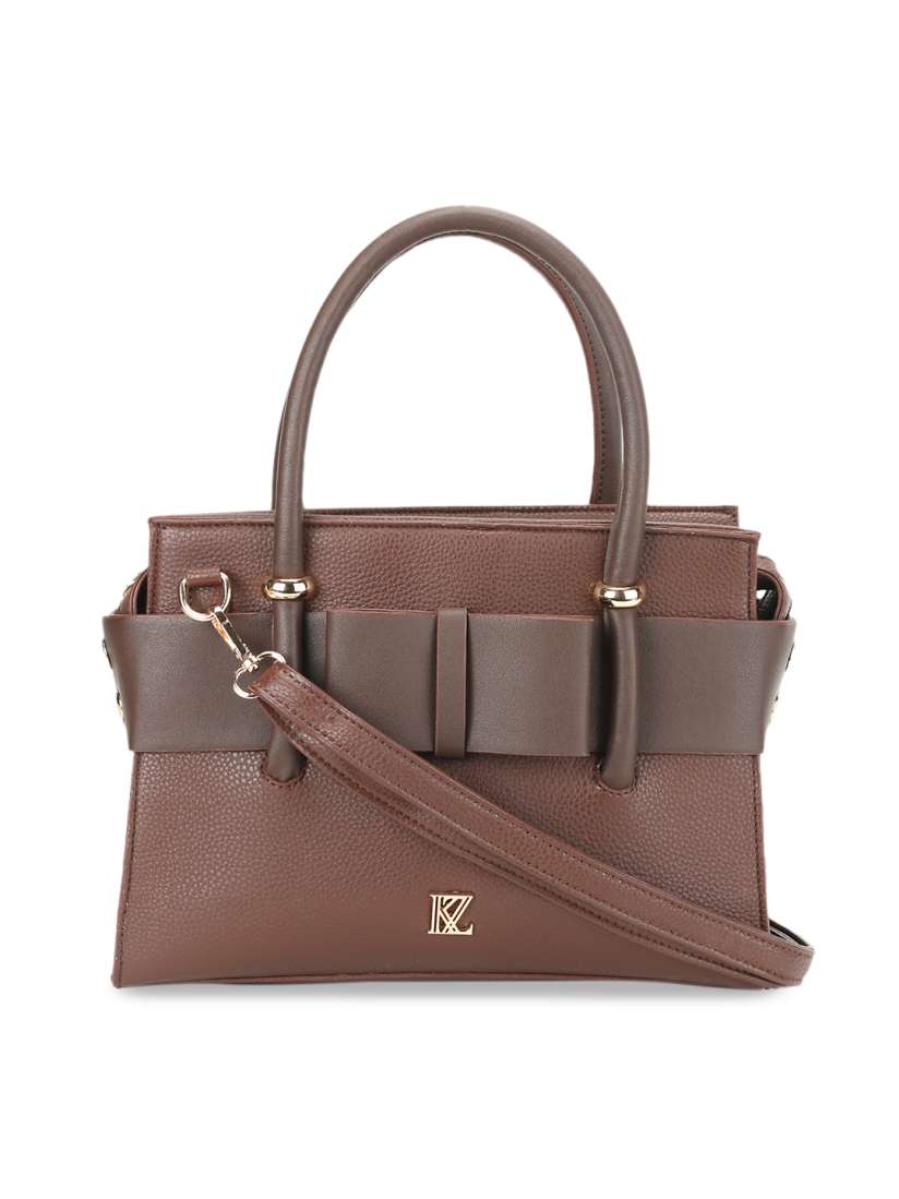 Buy Kazo Brown Solid Handheld Bag Handbags for Women 10286151 Myntra