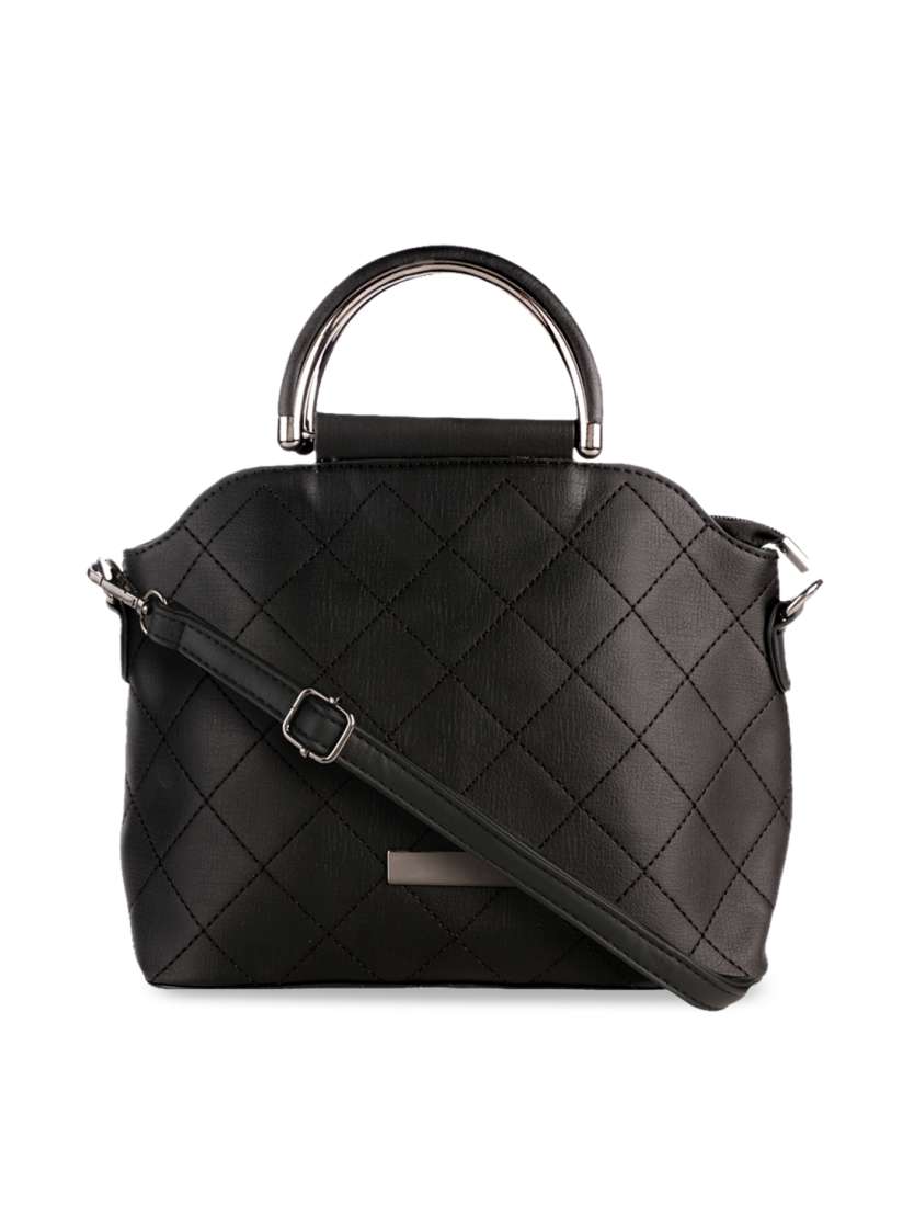 Buy Satchel Bags Black Solid Handheld Bag Handbags for Women 10298461 Myntra