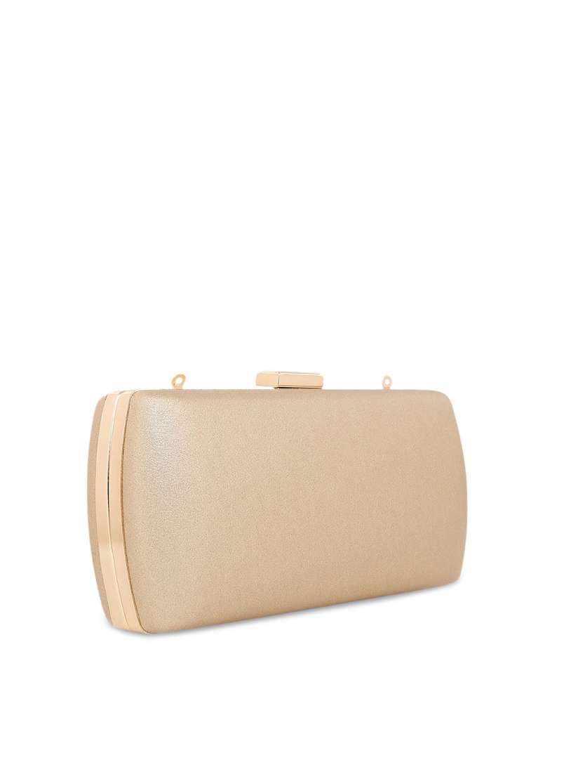 Buy Lavie Women Gold Toned Solid Box Clutch Clutches for Women 10315483 Myntra