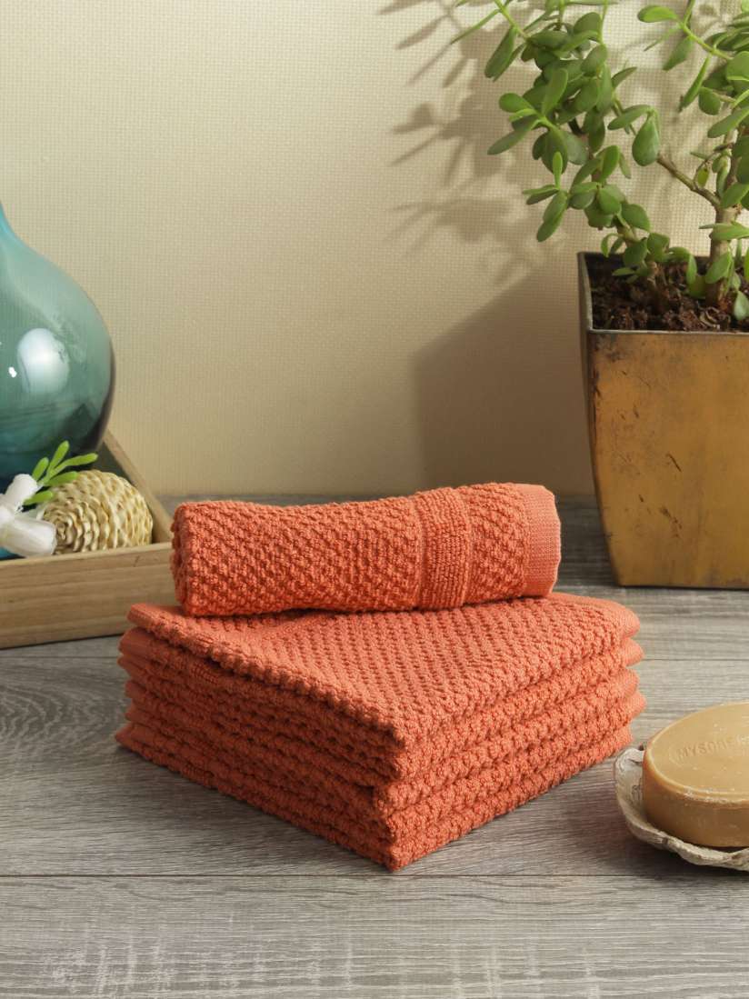 Buy Softweave Men Set Of 6 Self Design 350 GSM Face Towels Face Towels for Men 10322481 Myntra