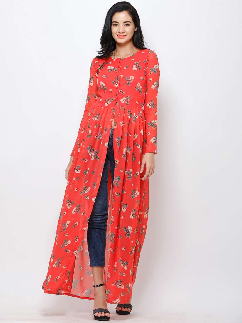 Buy Cation Women Red Floral Printed Maxi Top Tops for Women 10329647 Myntra